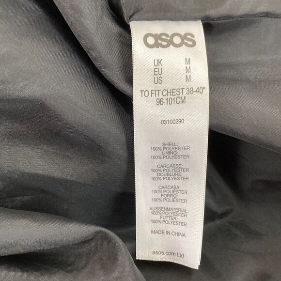 ASOS Zip Up Jacket Quilted Pattern Womens Size Medium - Picture 6 of 7